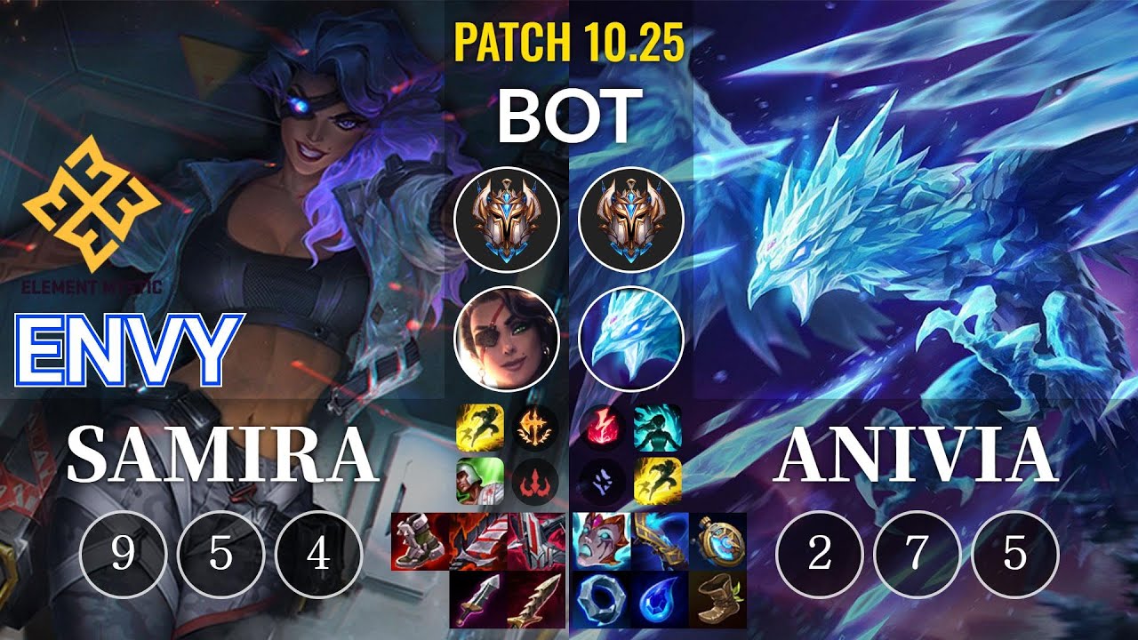 EM Envy Samira vs Anivia Bot - KR Patch 10.25