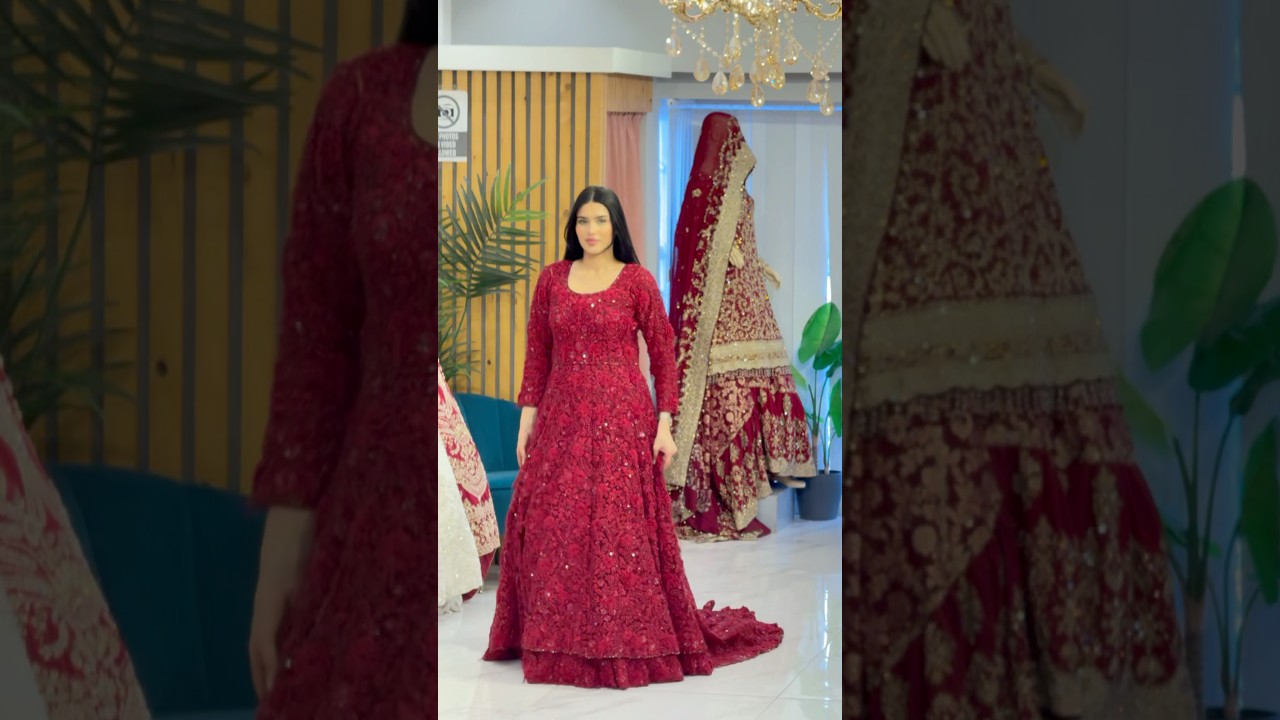 MOST BEAUTIFUL NEW FULL RED BRIDAL OUTFIT IN TWO PIECE BY 7AATRANG BRIDAL🤌🏻❤️ #7aatrang #fyp