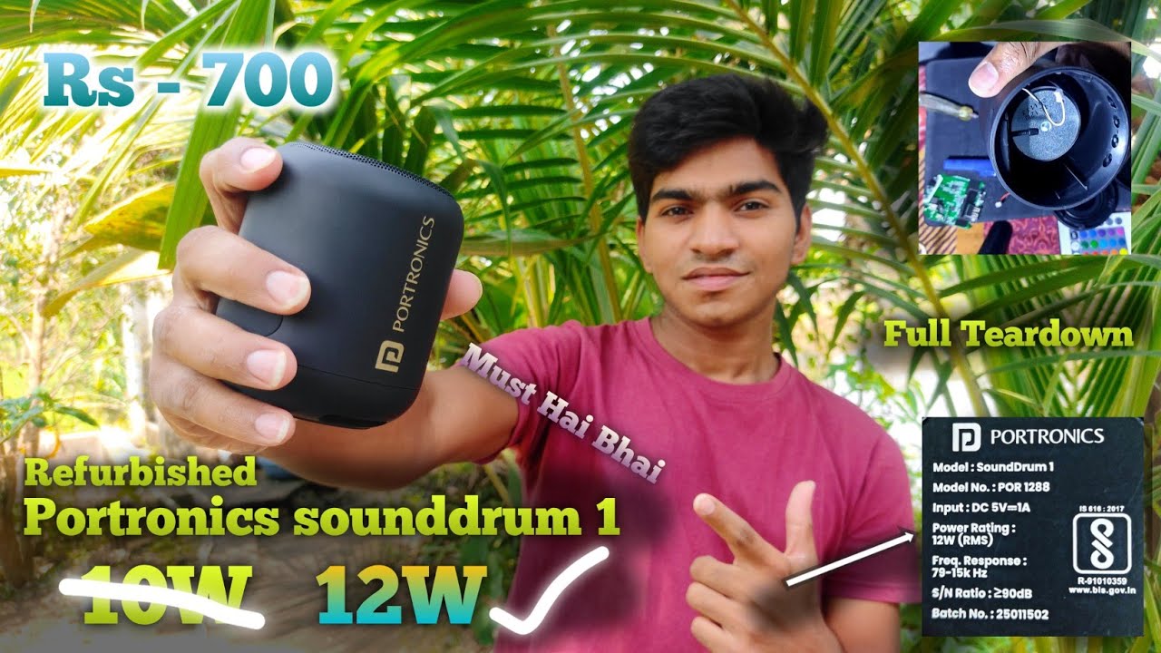 Refurbished Portronics SoundDrum 1 ( 12w Model ) Unboxing And Full TearDown // @SMTechDown