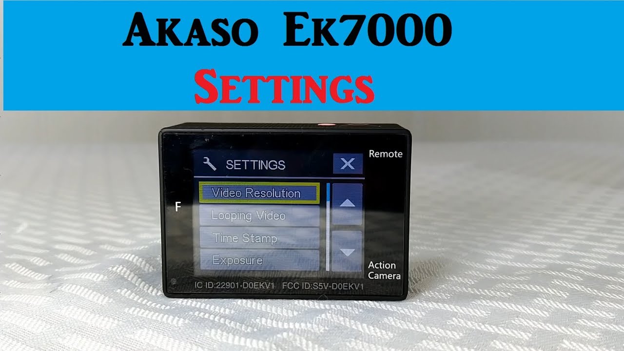 How to Use Every Setting on the Akaso Ek7000 Action Camera