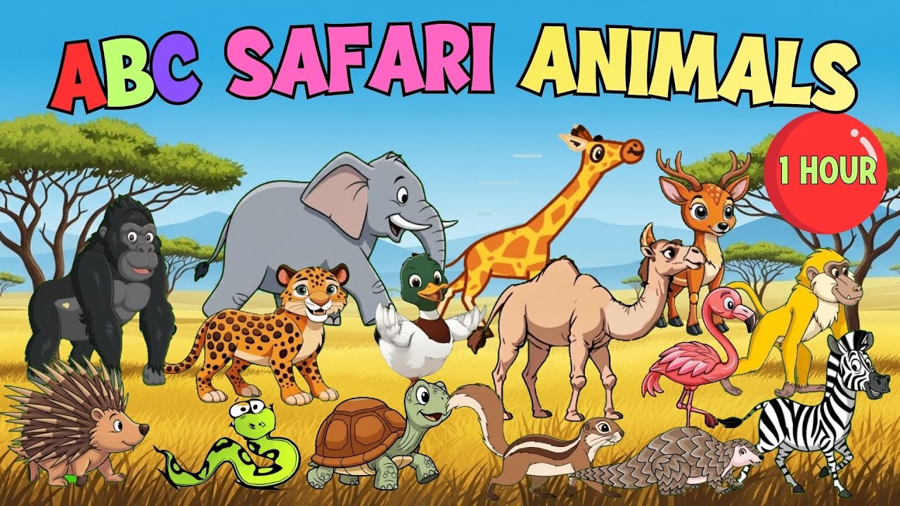 ABC Safari Animal Sounds Song + Alphabet Animals 🐘🦒 Learn ABC With Animals Song | Little Puppy Learn