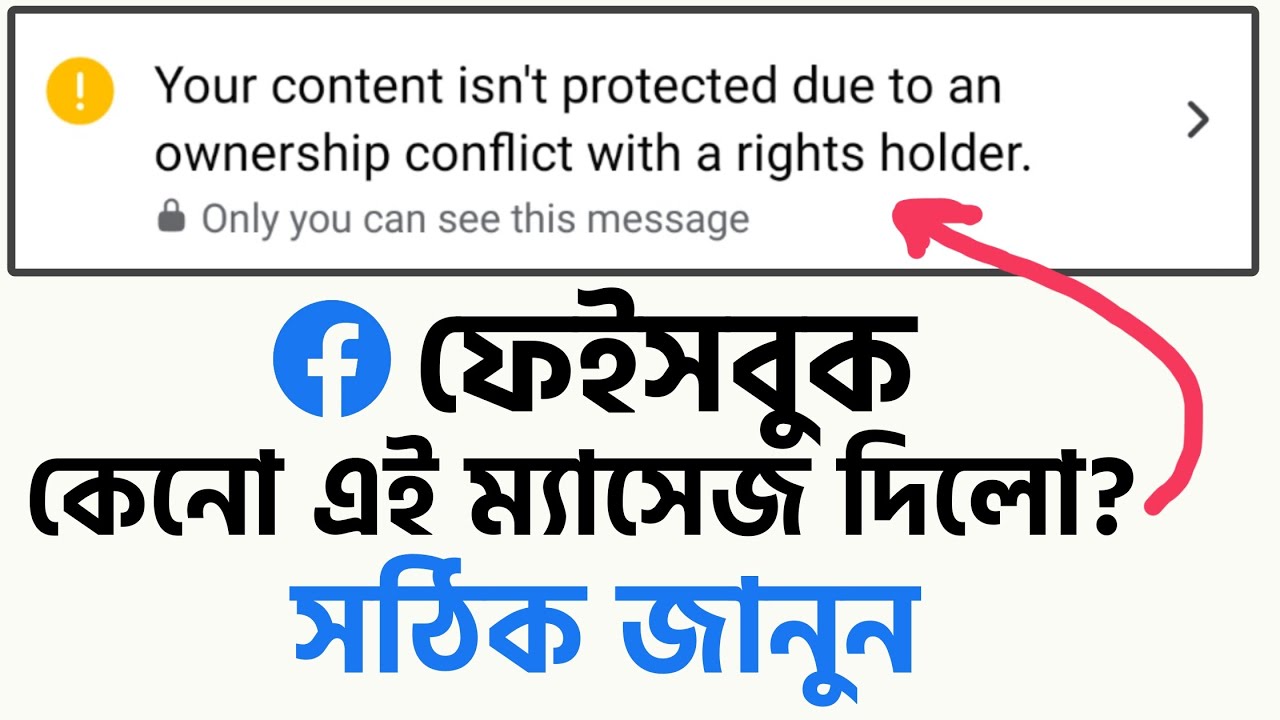 Your content isn't protected due to an ownership conflict with a rights holder | Facebook ownership