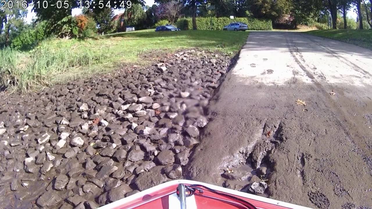 Mit dem Boot nach Gräpel und dann auf der Oste Fahren Fiberline G10  Johnson 15PS  Gopro Test
