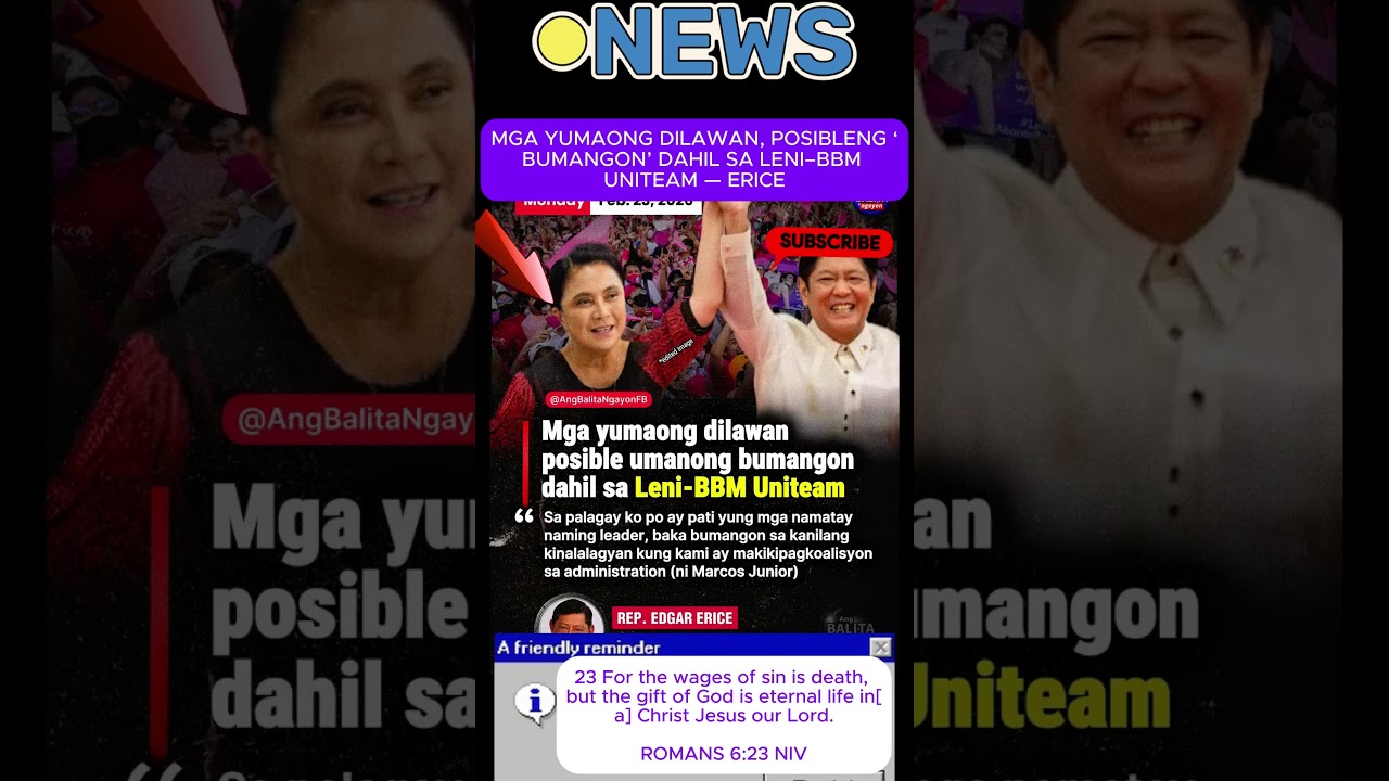 MGA YUMAONG DILAWAN, POSIBLENG &lsquo;BUMANGON&rsquo; DAHIL SA LENI&ndash;BBM UNITEAM &mdash; ERICE #viralvideo