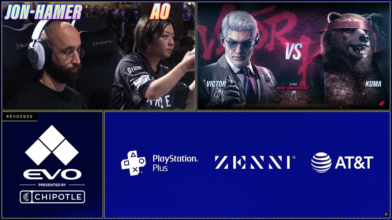 TEKKEN 8 - EVO 2025⚡ AO (VICTOR) против JON HAMMER (KUMA)⚡ T8 Лучший рейтинговый матч высокого ур...