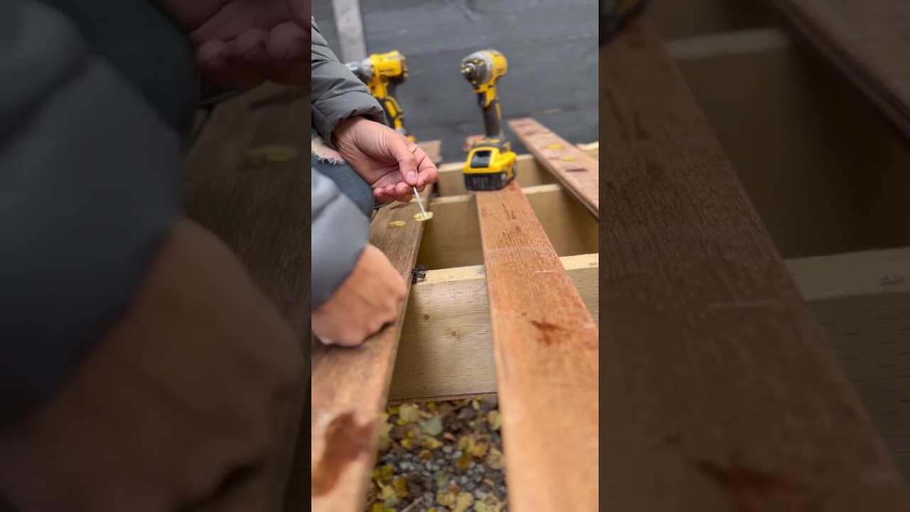 INSTALLING IPE DECK CLIPS #deckbuilding #howto #shorts