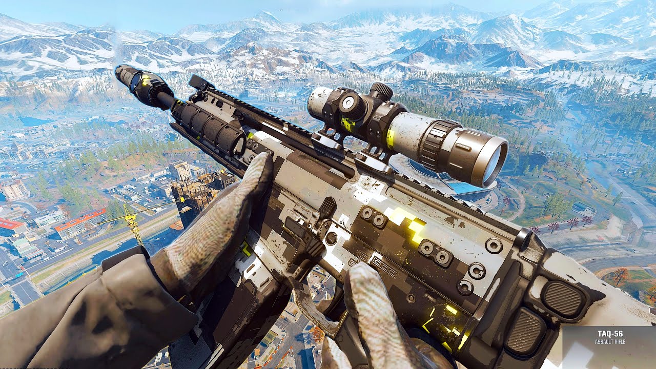 COD WARZONE SOLO ( TAQ-56 ) TACTICAL GAMEPLAY! (No Commentary)