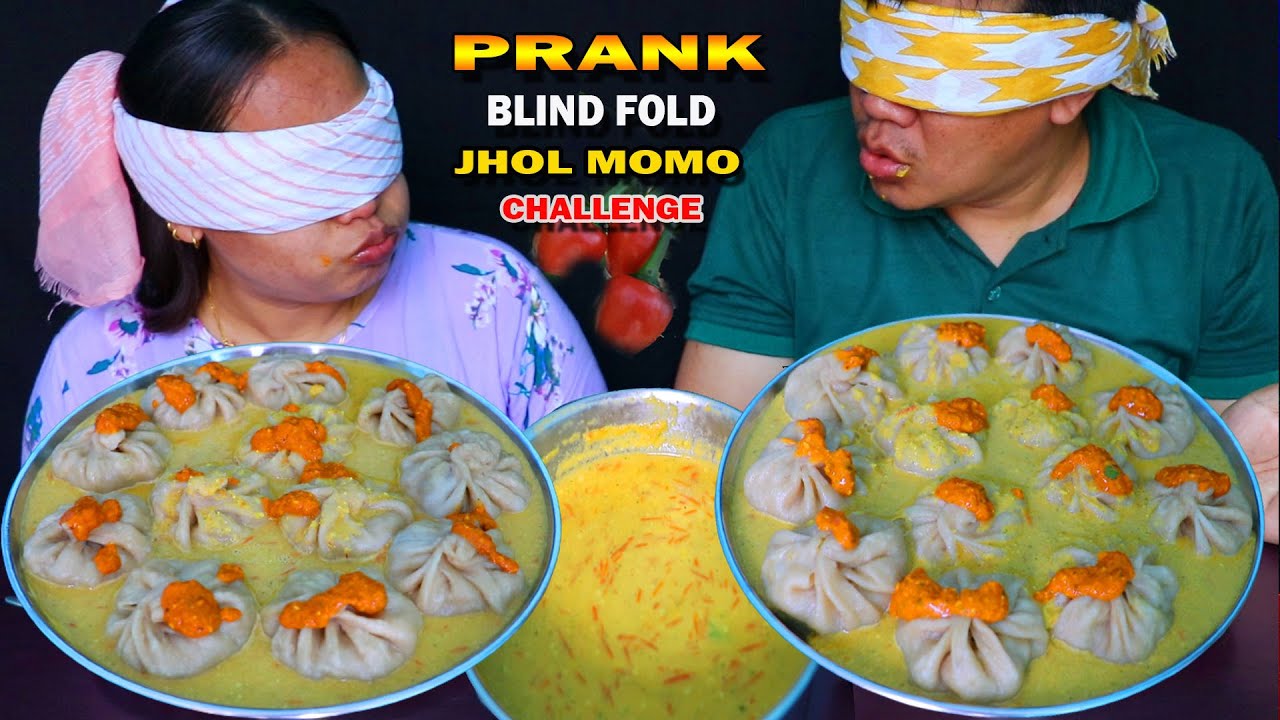 BLIND FOLD JHOL MOMO CHALLENGE AND PRANK 🌶🥵 WITH BUDA | GANGA OFFICIAL@HamroSathi