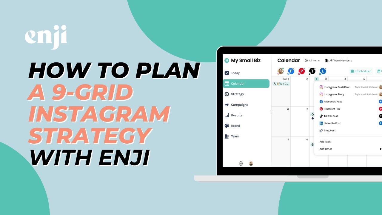How to plan your 9-grid Instagram strategy with Enji