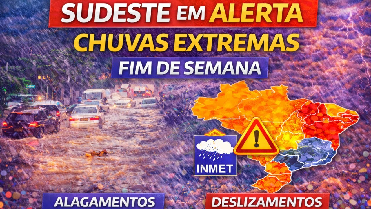 SUDESTE EM ALERTA: CHUVAS EXTREMAS AMEAÇAM O FIM DE SEMANA