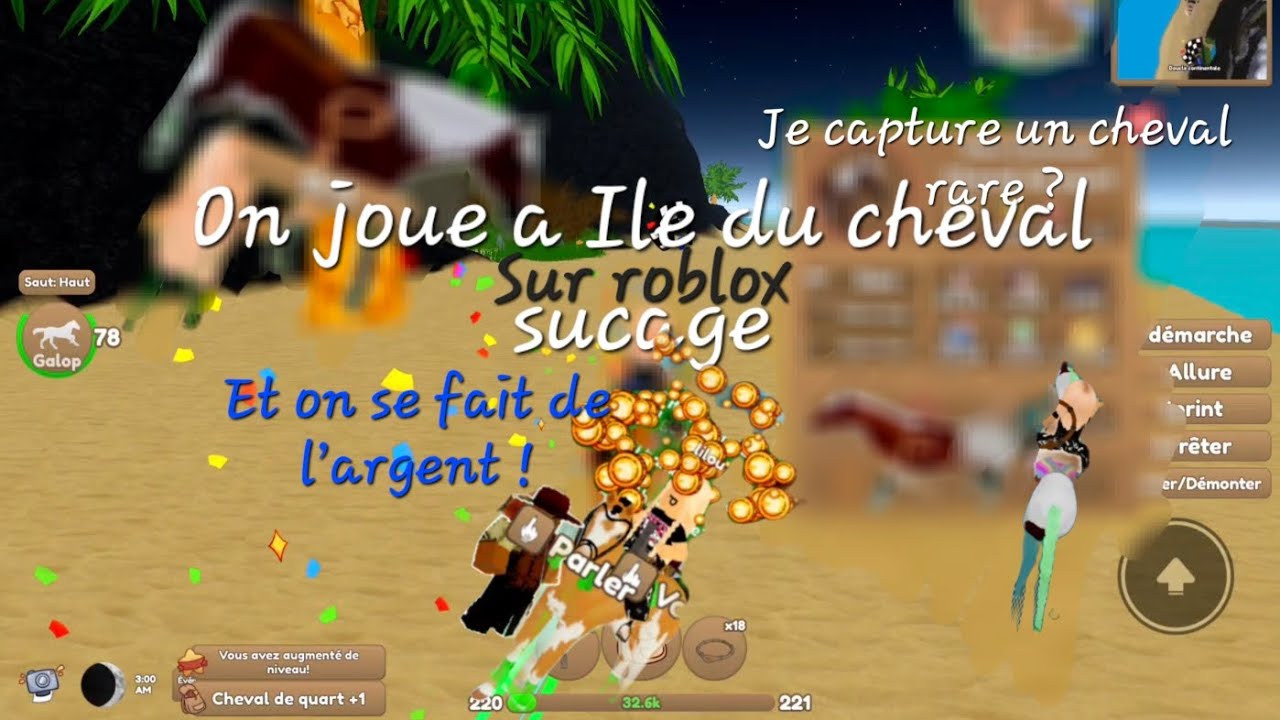 On joue à île du cheval sauvage ! J'ai capturé un cheval rare ?!