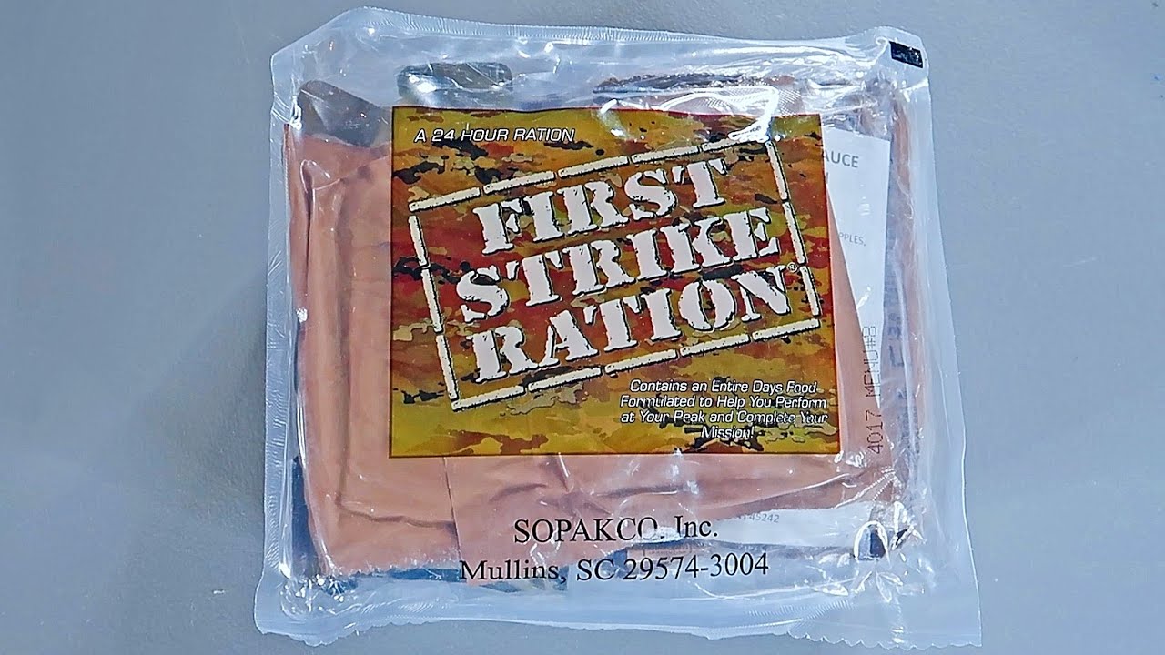 Tasting US Military MRE First Strike (Meal Ready to Eat - 24 Hour Ration)