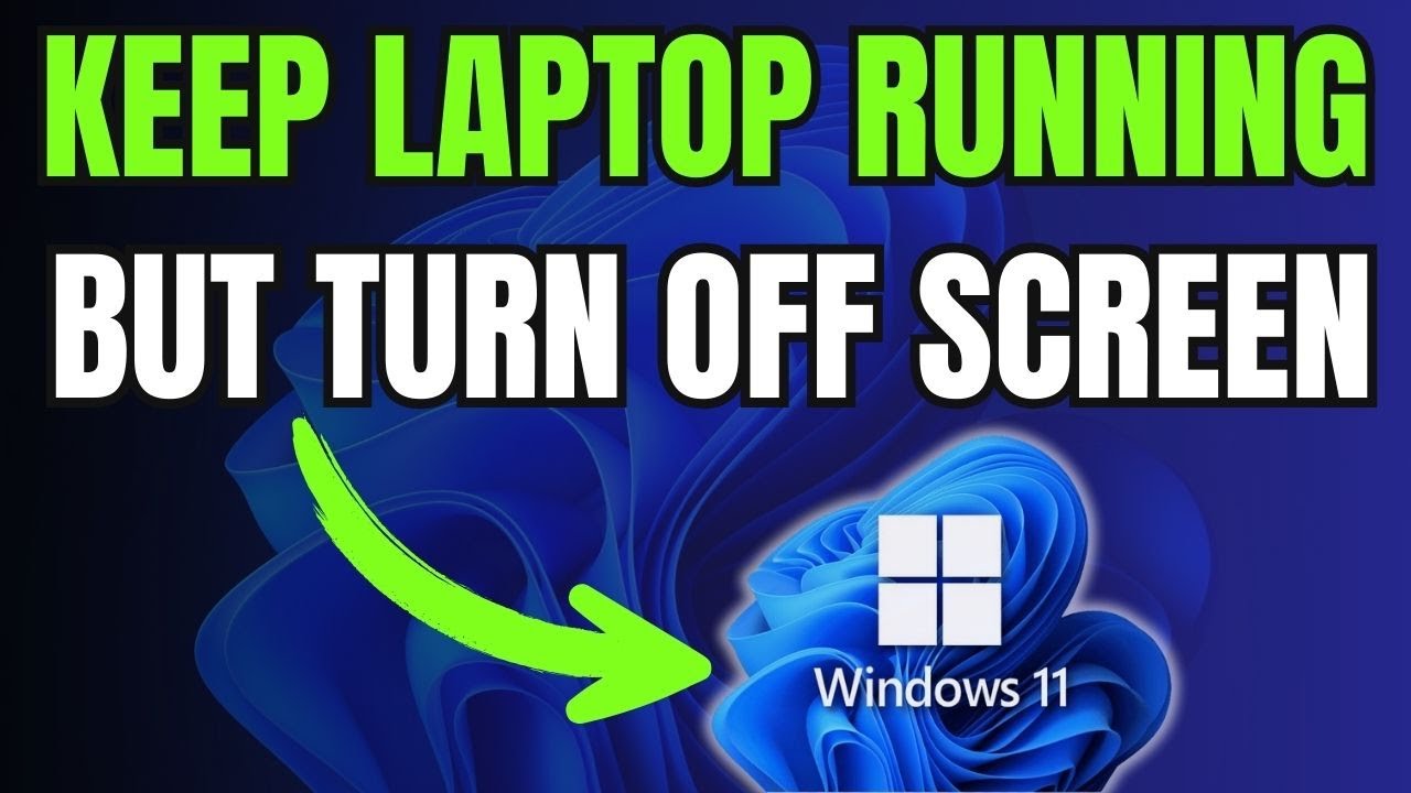 How To KEEP Laptop Running But TURN OFF Screen