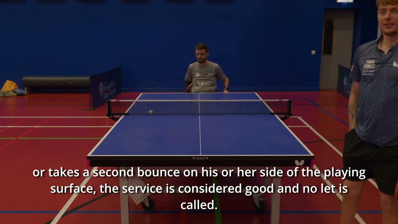 Adaptive rules for wheelchair players in table tennis