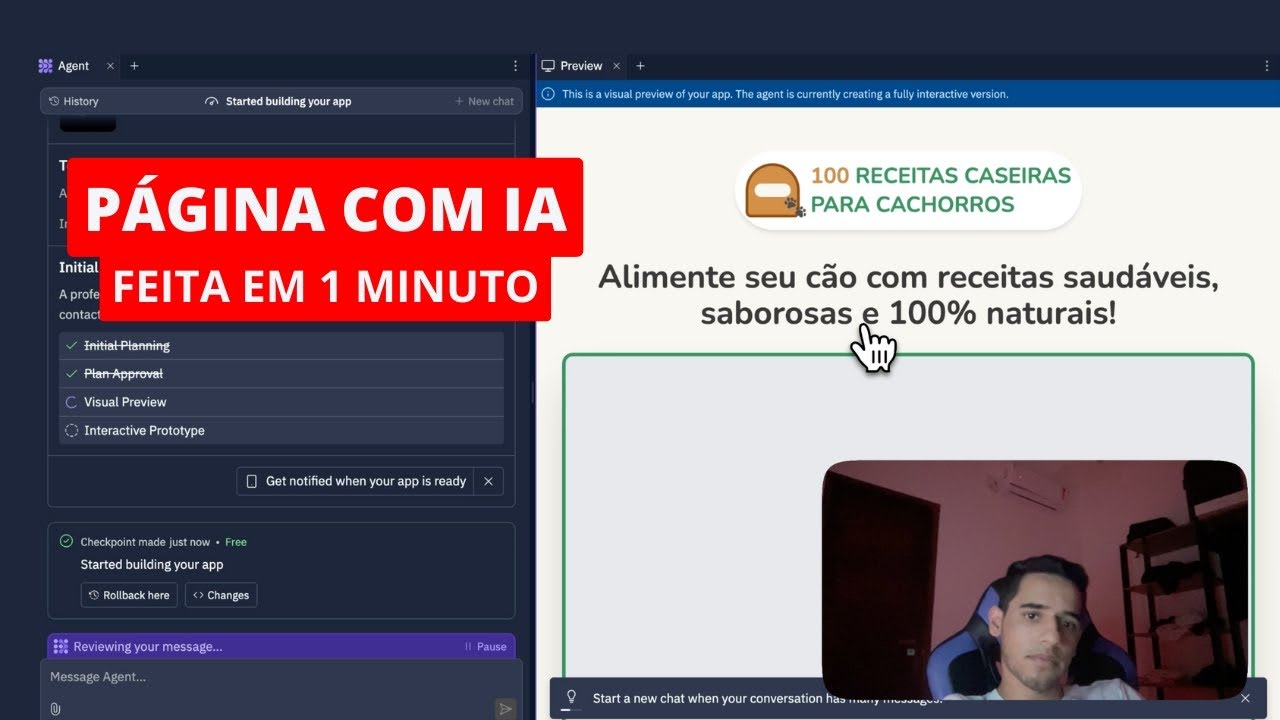 Como fazer página de vendas com IA e hospedar de graça ( não é bolt )