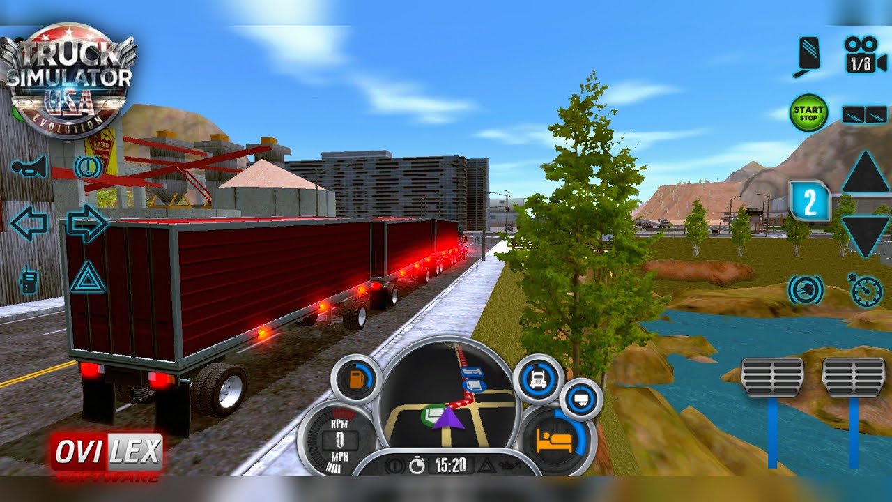 Truck Simulator USA Evolution - GamePlay #2 (Triple Trailer/ Road Train with Fully Customized Truck)