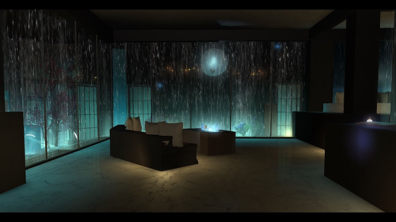 City Penthouse- FFXIV Housing Walkthrough (M) (cityscape  windows)