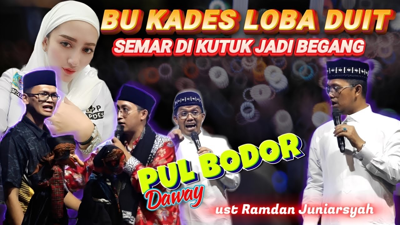 DAKWAH WAYANG KOCAK BU KADES BAGI BAGI DUIT,SEMAR DI KUTUK JADI BEGANG. DAWAY USTADZ RAMDAN