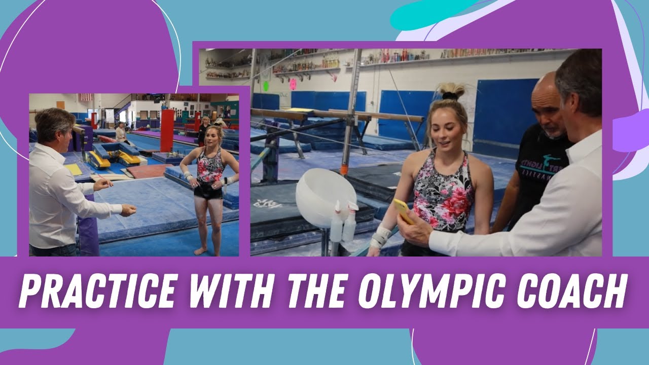 Full gymnastics practice with the OLYMPIC COACH watching