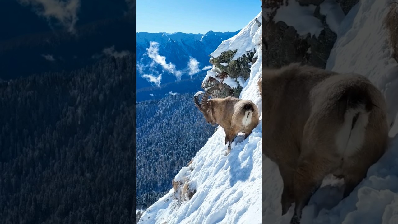 The Art of Climbing Mountain Goats in Action