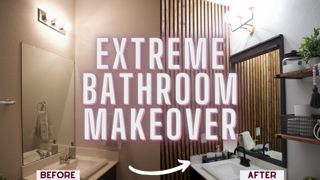 EXTREME Bathroom Makeover On A Budget Pt 2!!