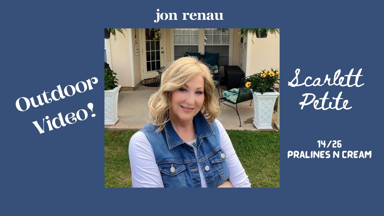 Jon Renau SCARLETT PETITE wig review | Pralines N Cream | OUTDOOR VIDEO | CrazyWigLady