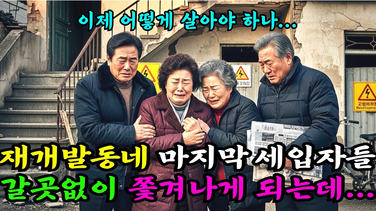 재개발동네에 마지막으로 남은 가난한 세입자들이 갈곳없이 쫓겨나게 되는데…혈연보다 더 진한 늦깎이 우정.