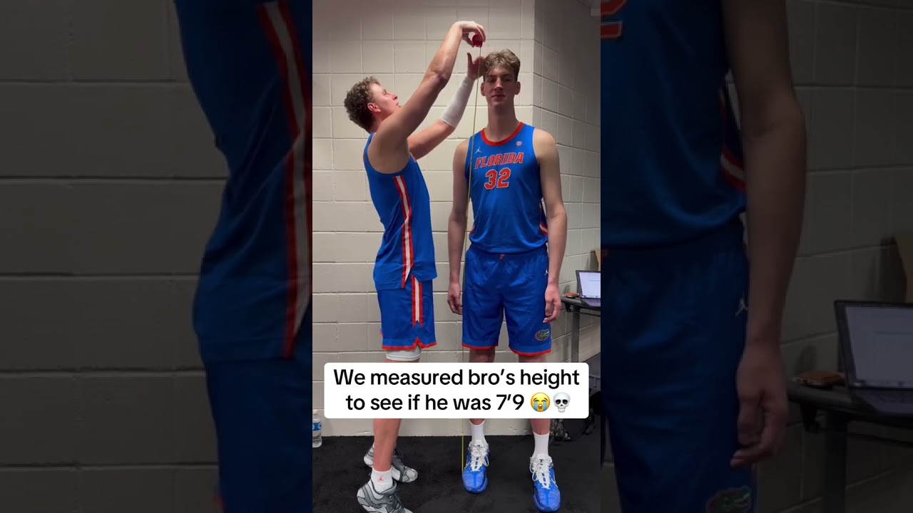 Is Olivier Rioux ACTUALLY 7&rsquo;9 😅👀 #basketballplayer #college #mbbs  #nbashorts