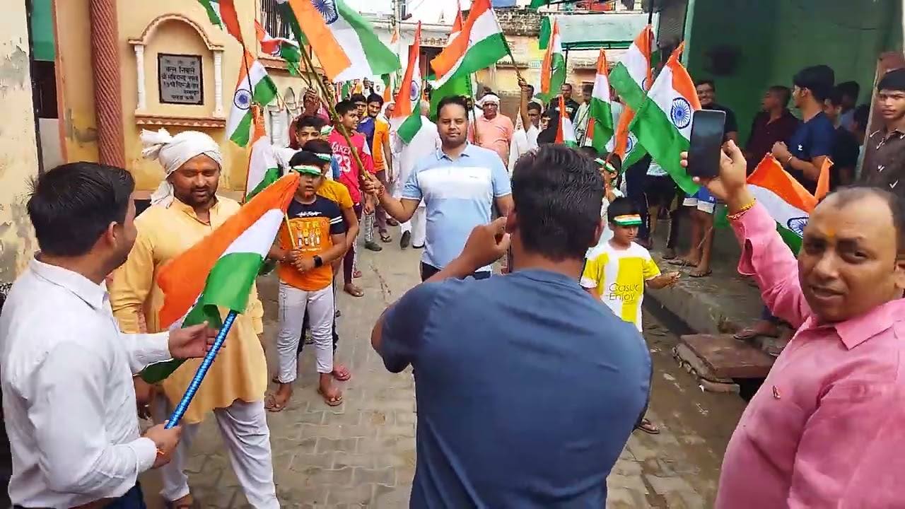 Panhera Kalan me Independence day ki adbhut rally