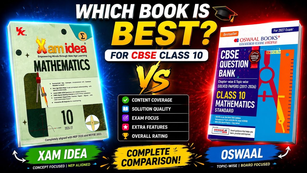 Xam Idea vs Oswaal: Which Question Bank is Best for CBSE Class 10 Mathematics | Best Class 10 Que...