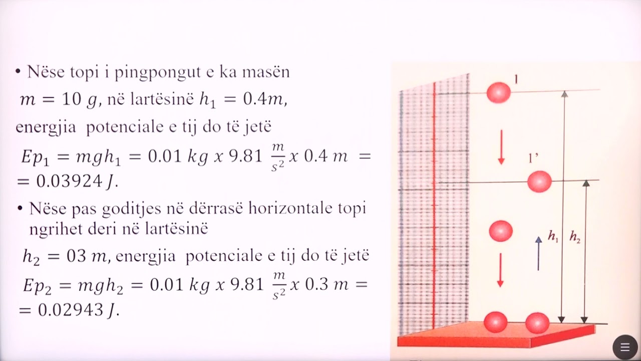 7 09 040 - Java 20 - Fizikë - përcaktimi i bartjes së energjisë në procesin e goditjes