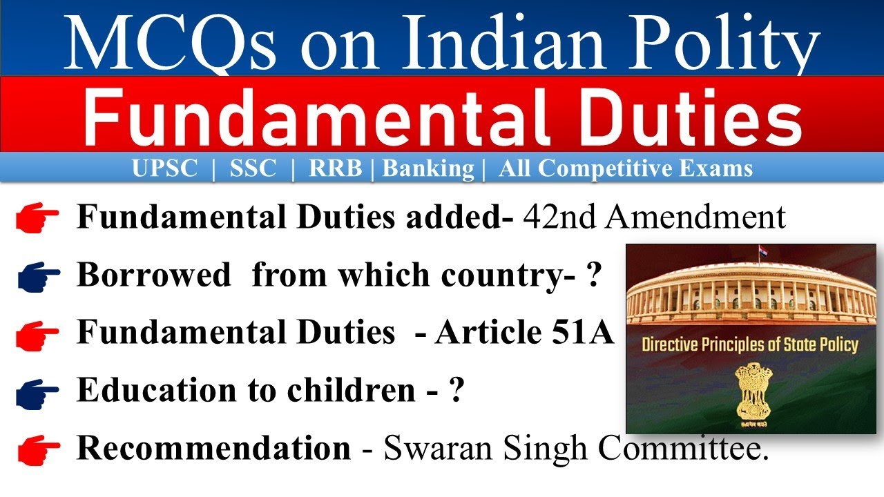 MCQs on Fundamental Duties