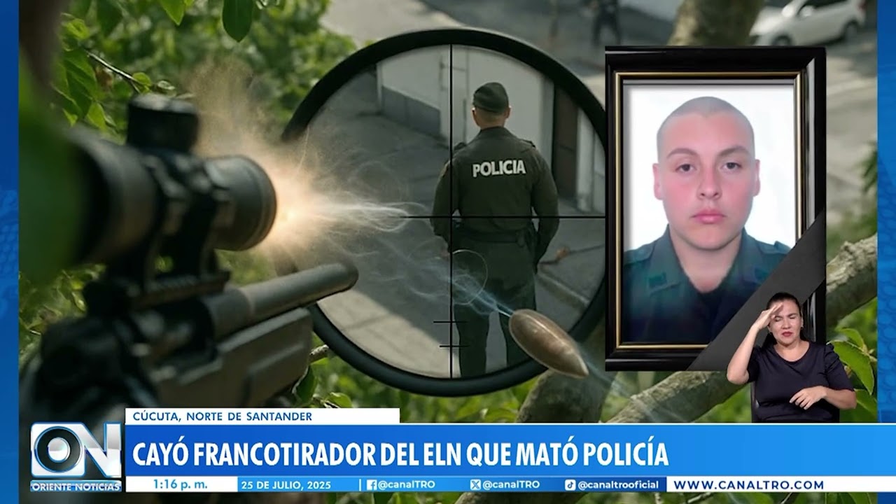 Capturado francotirador del ELN que asesinó a auxiliar de Policía desde en Herrán,