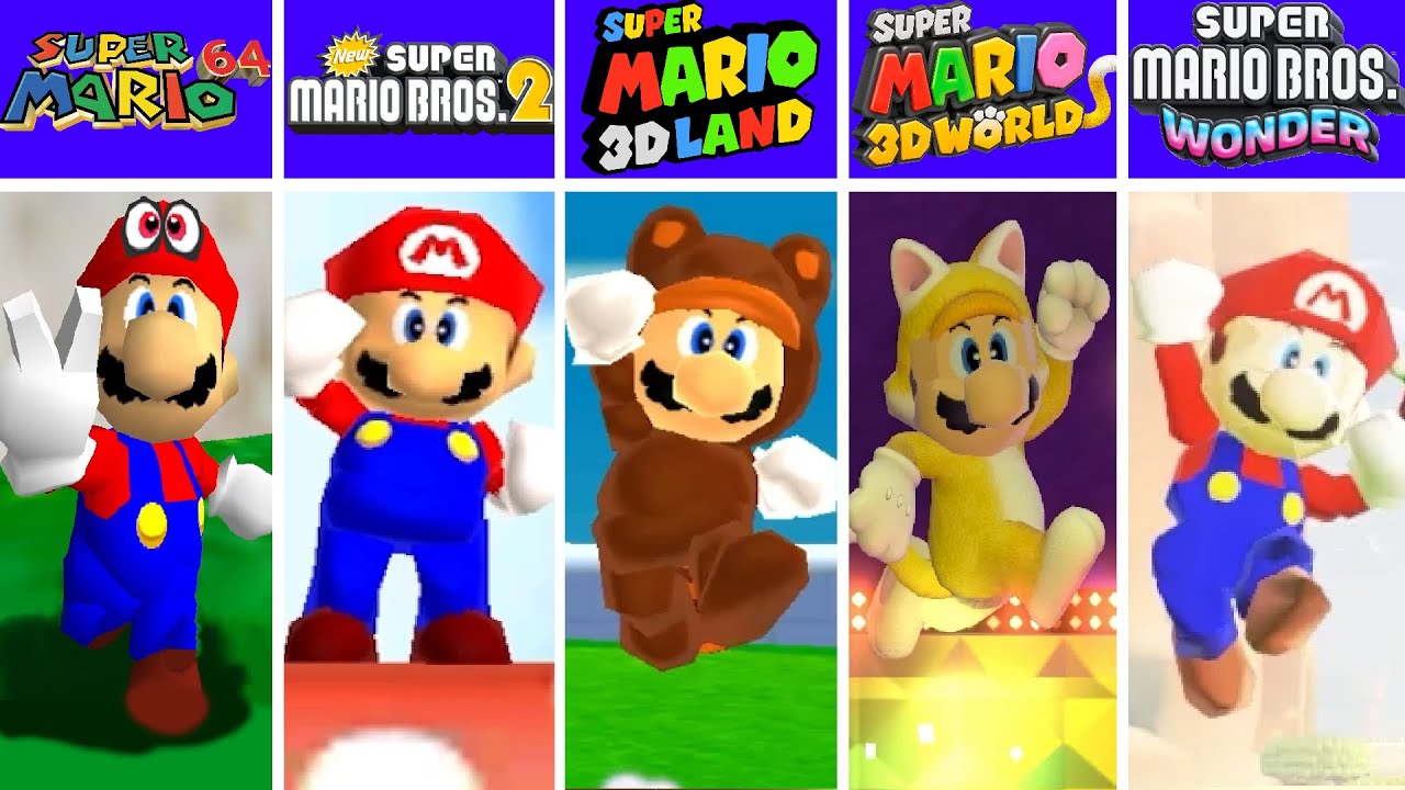 Evolution of Super Mario 64 Winning Levels, Course Clear! Super Mario Games And Fan Mod (1996-2024)