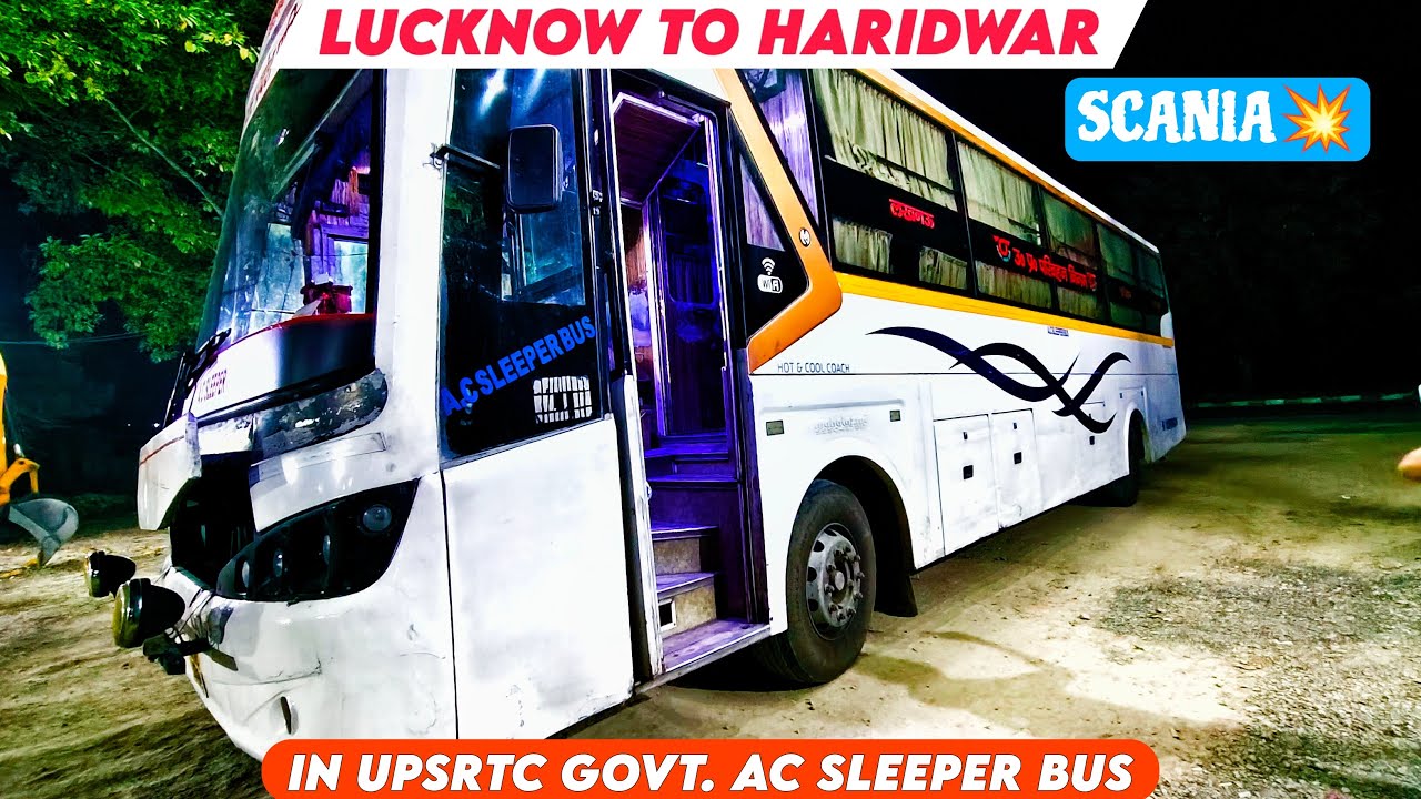 Lucknow to Haridwar: Most Comfortable AC Sleeper Bus Ride #upsrtc #sleeperbus