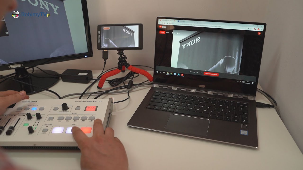 Mikser Roland VR-1HD - streaming do Youtube, Facebook i innych