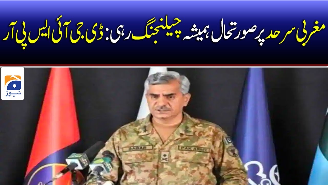 DG ISPR Maj Gen Babar Iftikhar Addressing a Press Conference, in Rawalpindi, on January 5, 2022