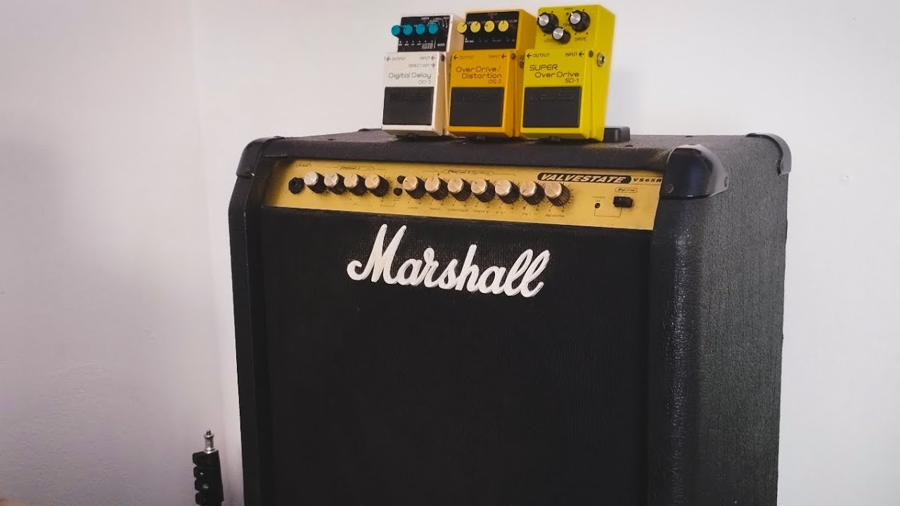 Marshall Valvestate 65R + Boss SD-1 + Boss DD-3 ( Vintage V100 PGM Lemon Drop ) Jeff Beck BT Style