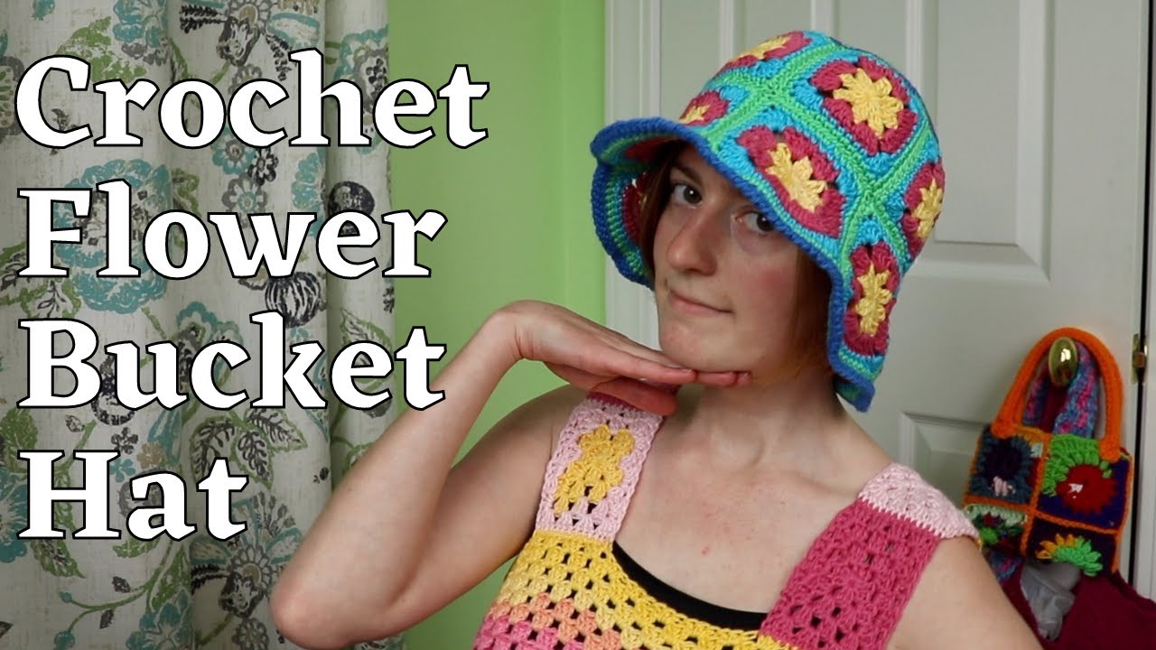 Crochet Bucket Hat Tutorial | Summer Flowers Crochet Bucket Hat