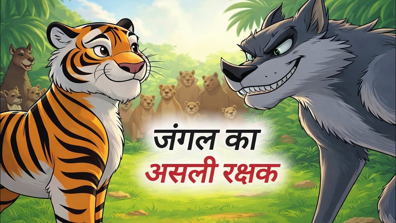 जंगल का असली रक्षक 🐅 | Tiger Vs Villain | Moral story in Hindi | Hero Villain Hindi Kahani @MDV_TOON