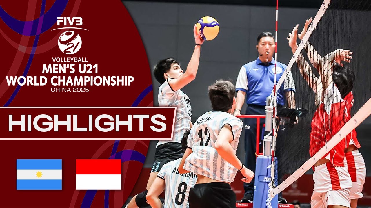 Argentina 🇦🇷 vs. Indonesia 🇮🇩 - Mens U21 World Championship | Highlights - Volleyball