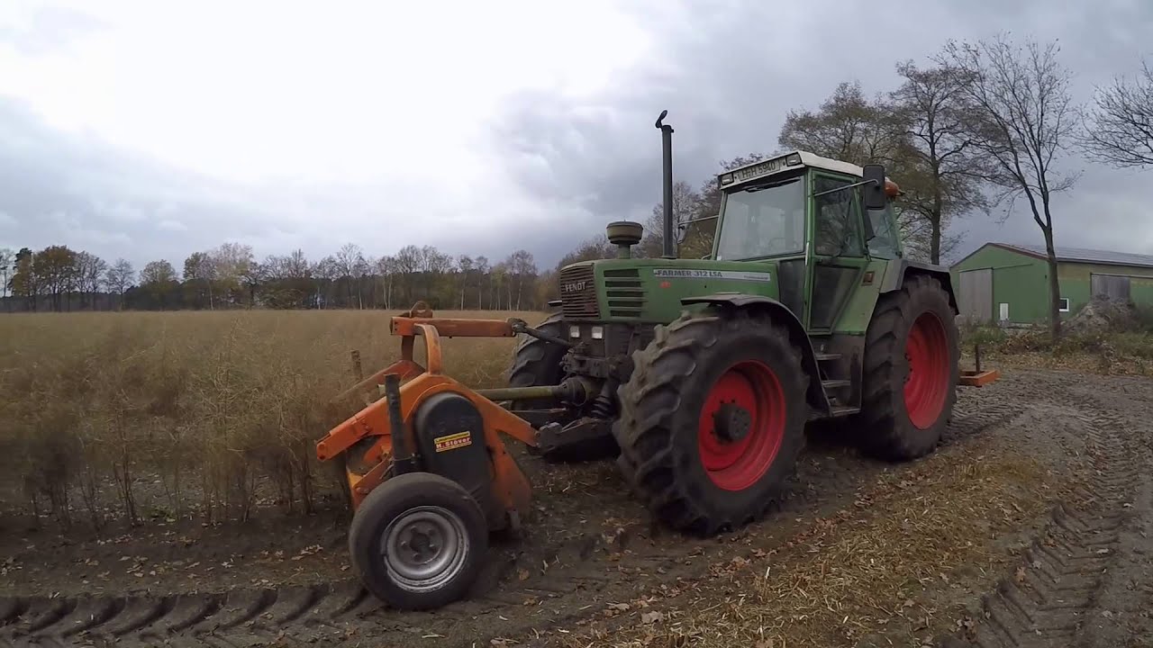 Sonderkultur Spargel - Mulchen mit Fendt Farmer 312 LSA & Acker*HD*GoPro*