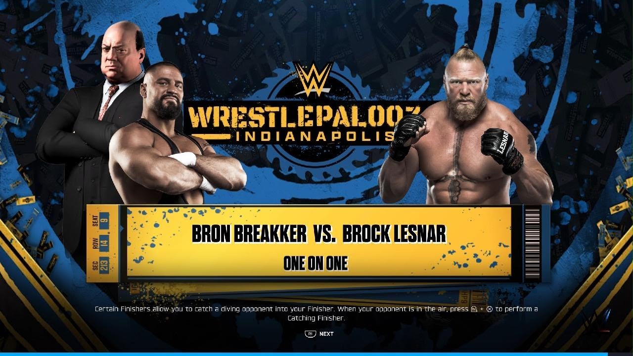 WWE 2k26 Bron Breakker vs Brock Lesnar