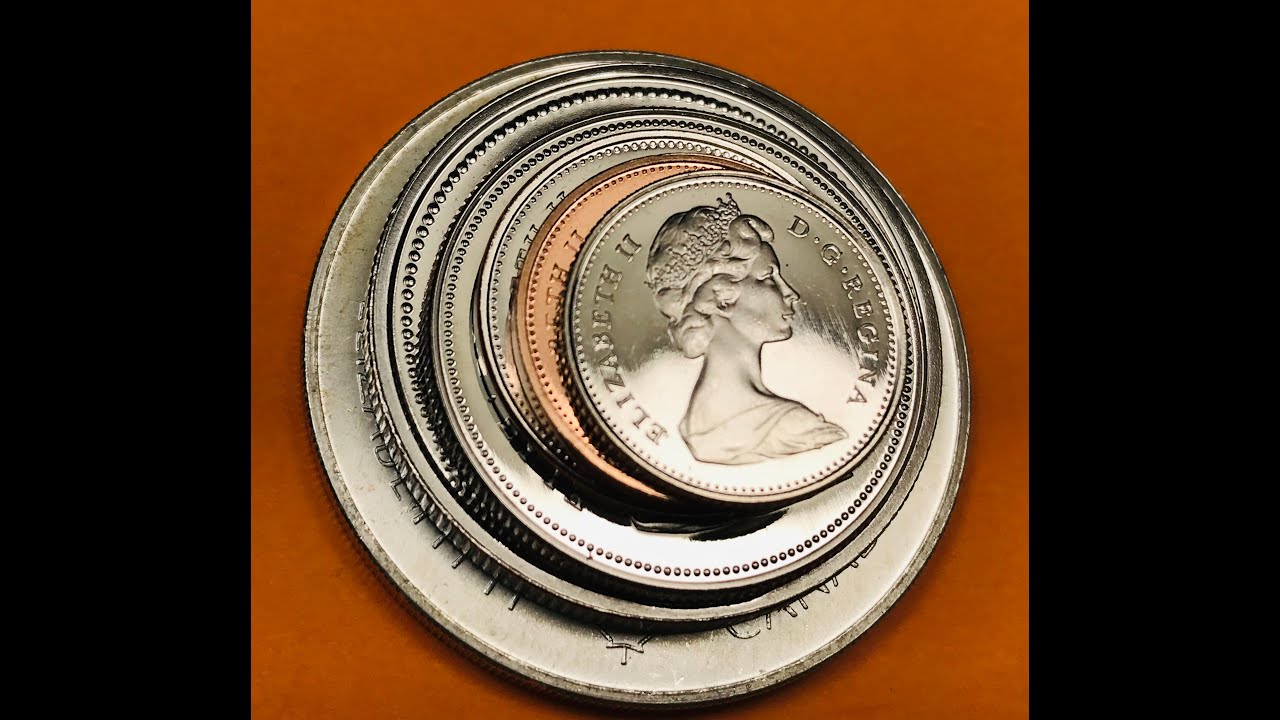 1974 Canada Coin Year Set - Canadian One Cent to 5 Dollars