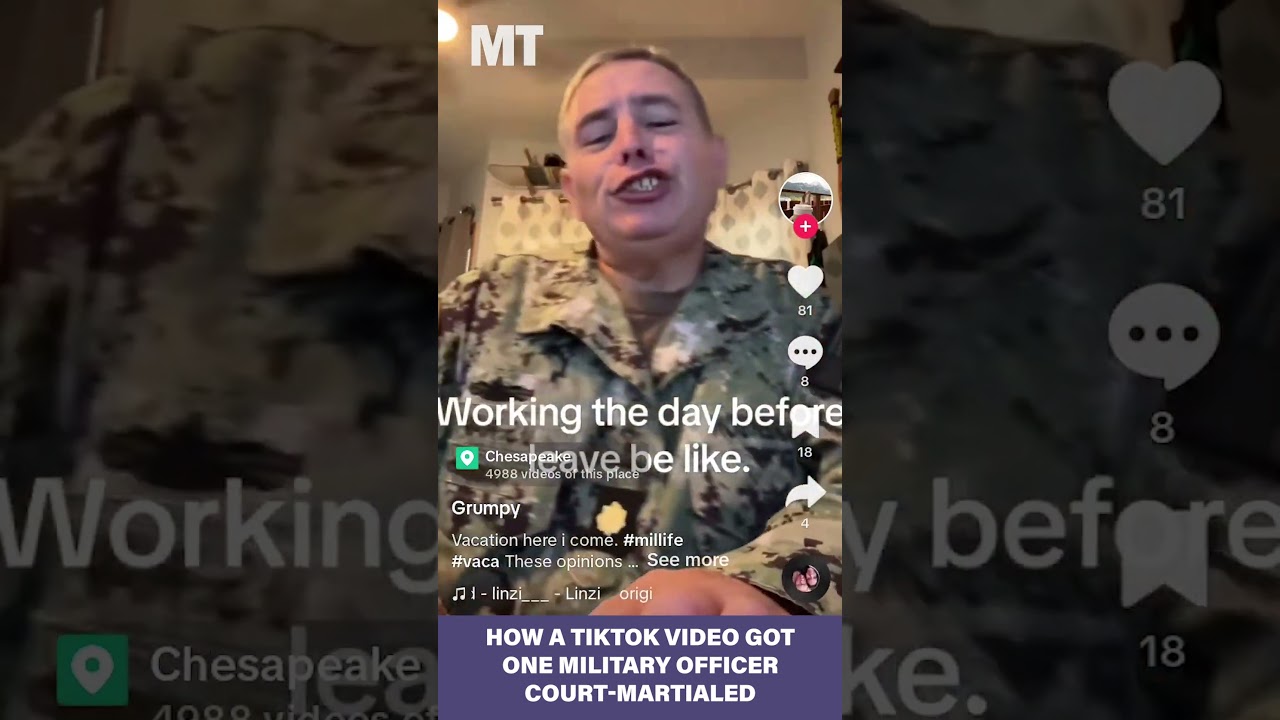 Посмотрите видео в Tik Tok, из-за которого офицер ВМС США предстал перед военным трибуналом.