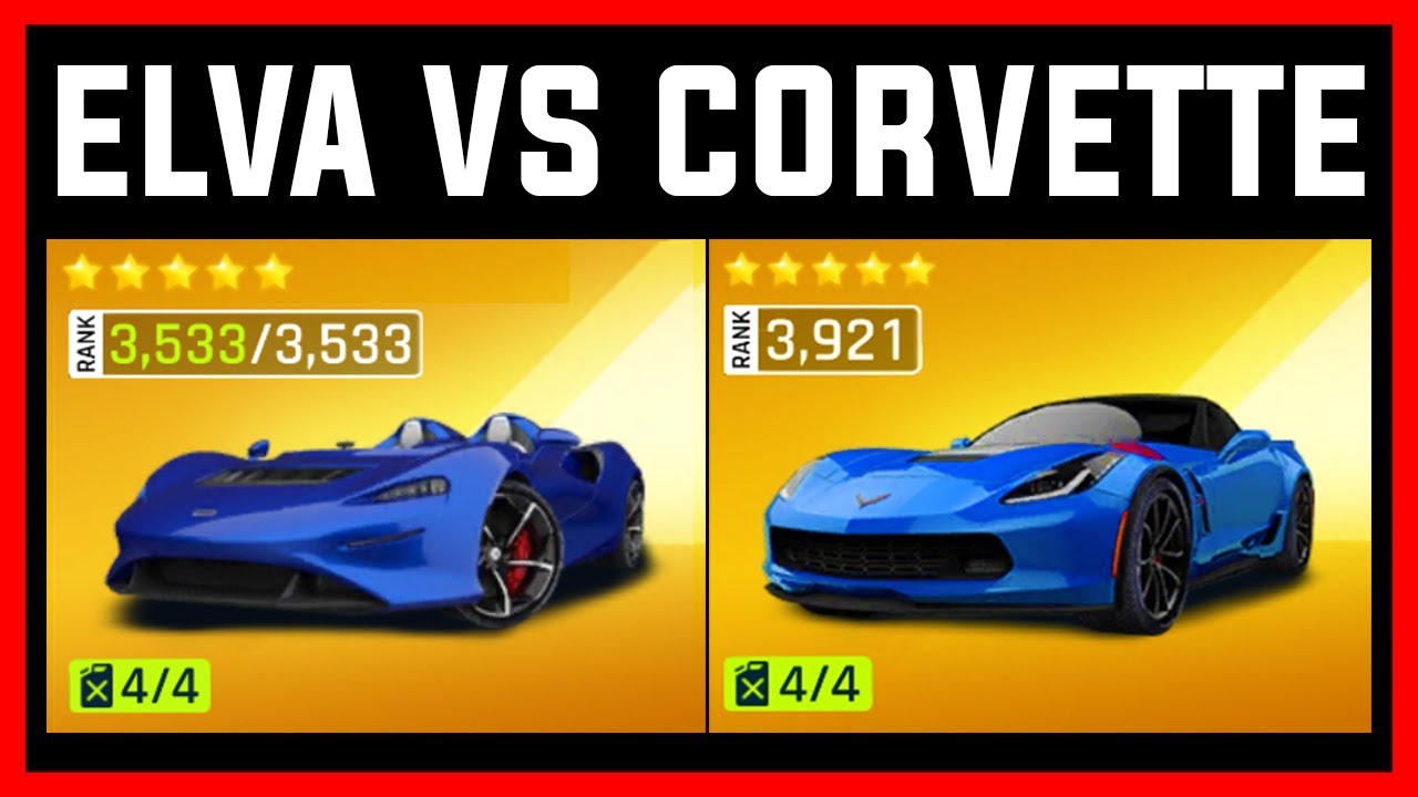 Asphalt 9 Mclaren Elva VS Chevrolet Corvette GS