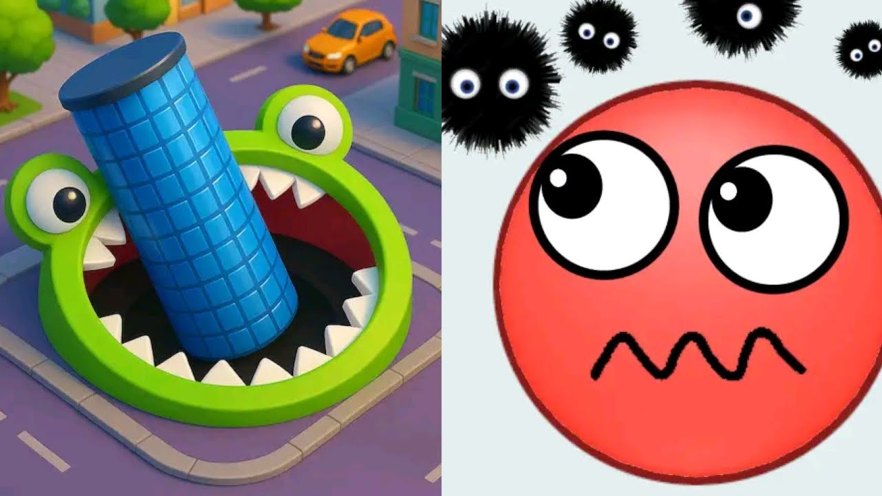 Hole.io VS Hide Ball Gameplay IOS Android