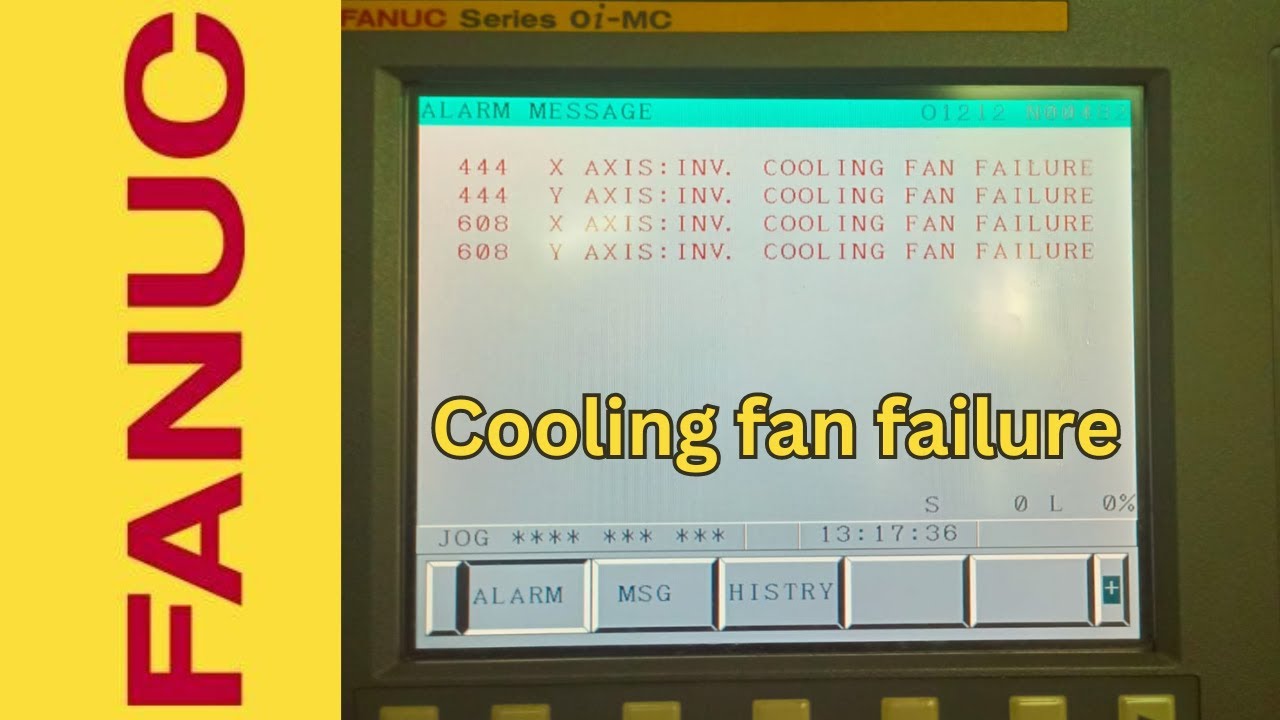 Fanuc Alarm 444 608 Cooling Fan Failure | Step by Step Guide