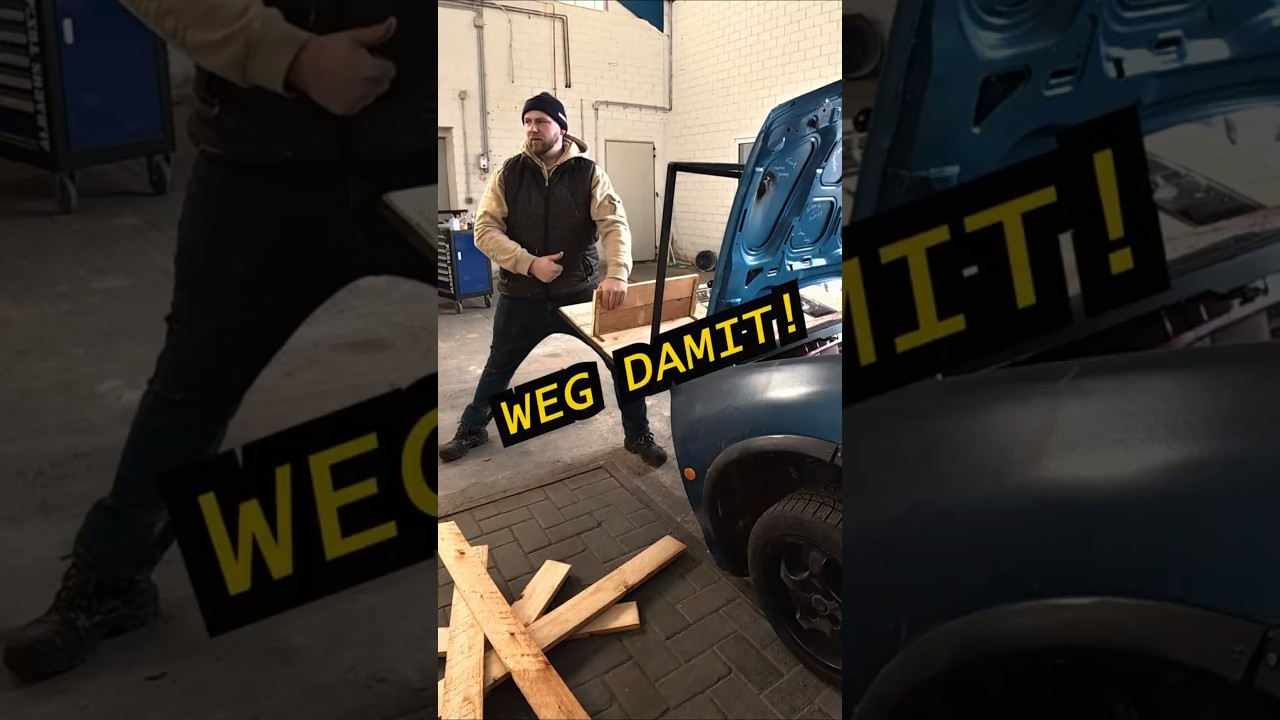 Expertly dismantled &ndash; the counter has to go! #workshop #building #opel