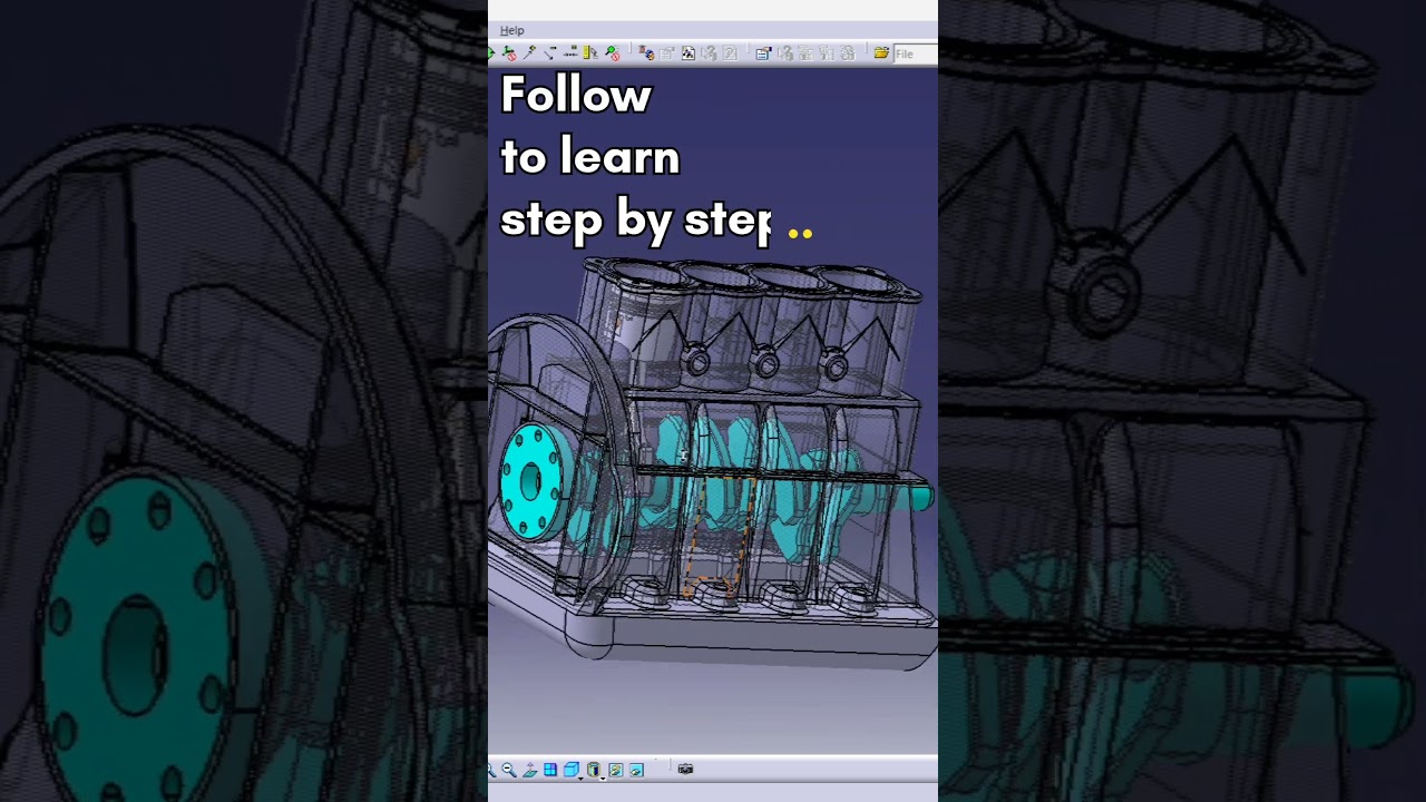Engine V4 Cylinder | CATIA V5 R20 #catiav5 #engineering #cad #cadtutorial #catia  #3dmodeling